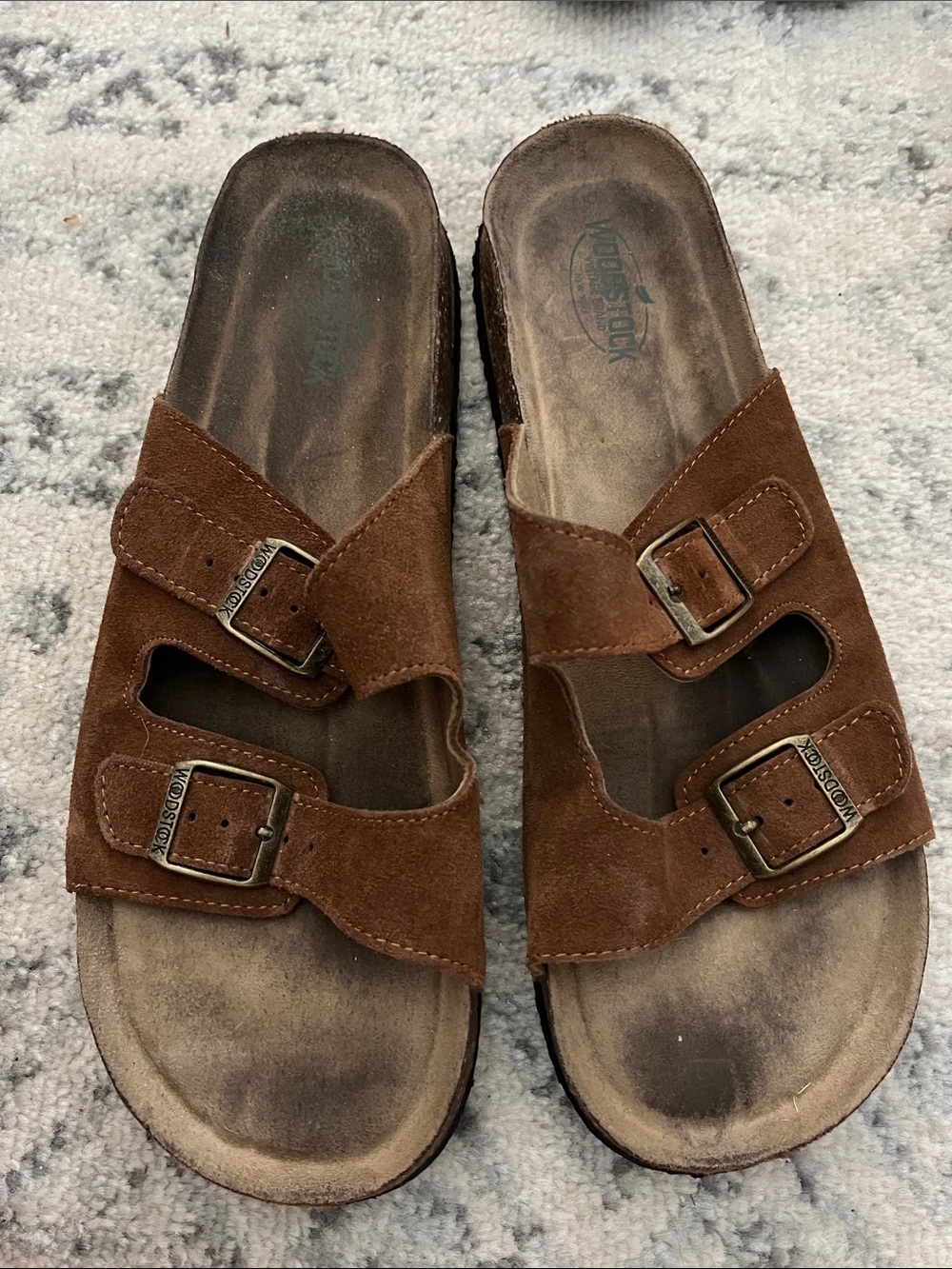 Woodstock "Bert" sandals feature adjustable double buckles Size 13